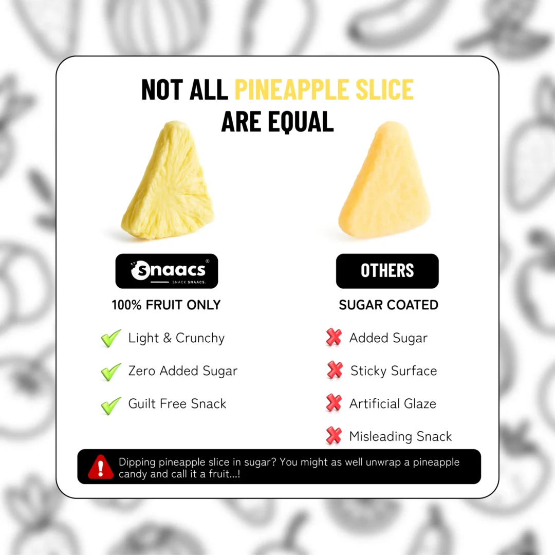 SNAACS Pineapple vs Sugar-Coated Snacks – Honest Fruit Comparison